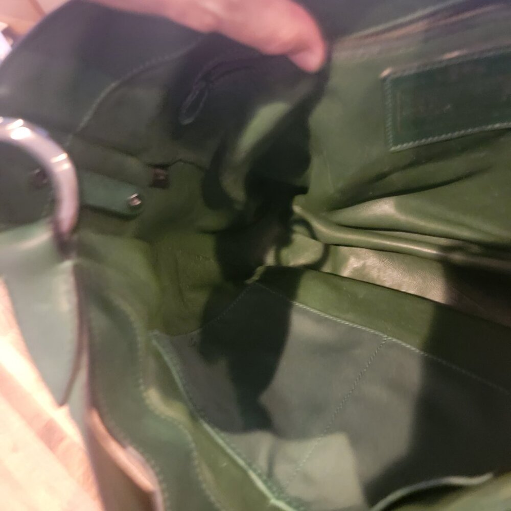 Coach Nomad Hobo Dark Green Glove tanned Leather Shoulder Bag Purse 36026 - Picture 11 of 14